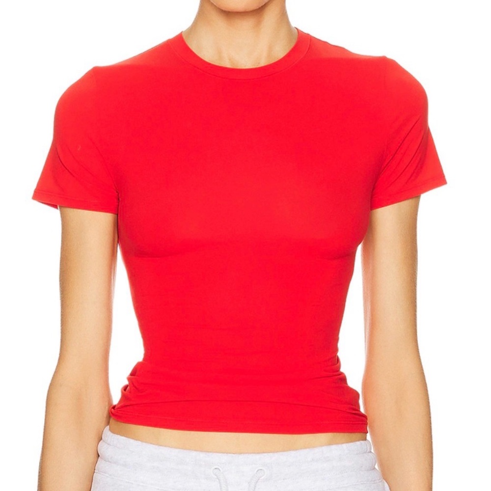 Limited Edition SKIMS Red Short Sleeve Crewneck Tee